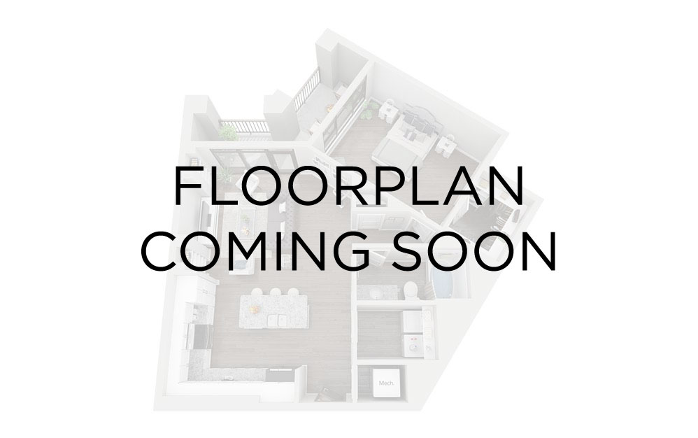 U8 - 1 bedroom floorplan layout with 1 bathroom and 620 square feet